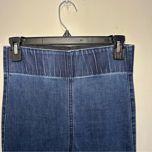 MuMu Blue Elastic Waistband Bootcut Distressed Jeans Size XS - Picture 3 of 13